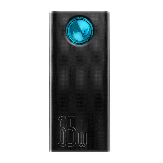 Externe Batterij Baseus Amblight Digital Display, 30000mAh, 65W, QC + PD, 1 x USB-C - 4 x USB-A, Zwart PPLG000101
