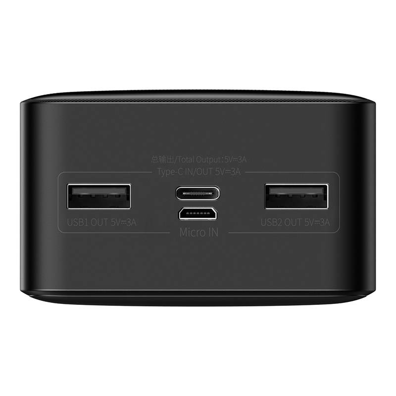 Baseus Bipow Externe Batterij, 30000mAh, 15W, 1 x USB-C - 2 x USB-A, Zwart PPBD05050201 