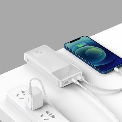 Externe Batterij Baseus Bipow, 20000mAh, 15W, 1 x USB-C - 2 x USB-A, Wit PPBD050102