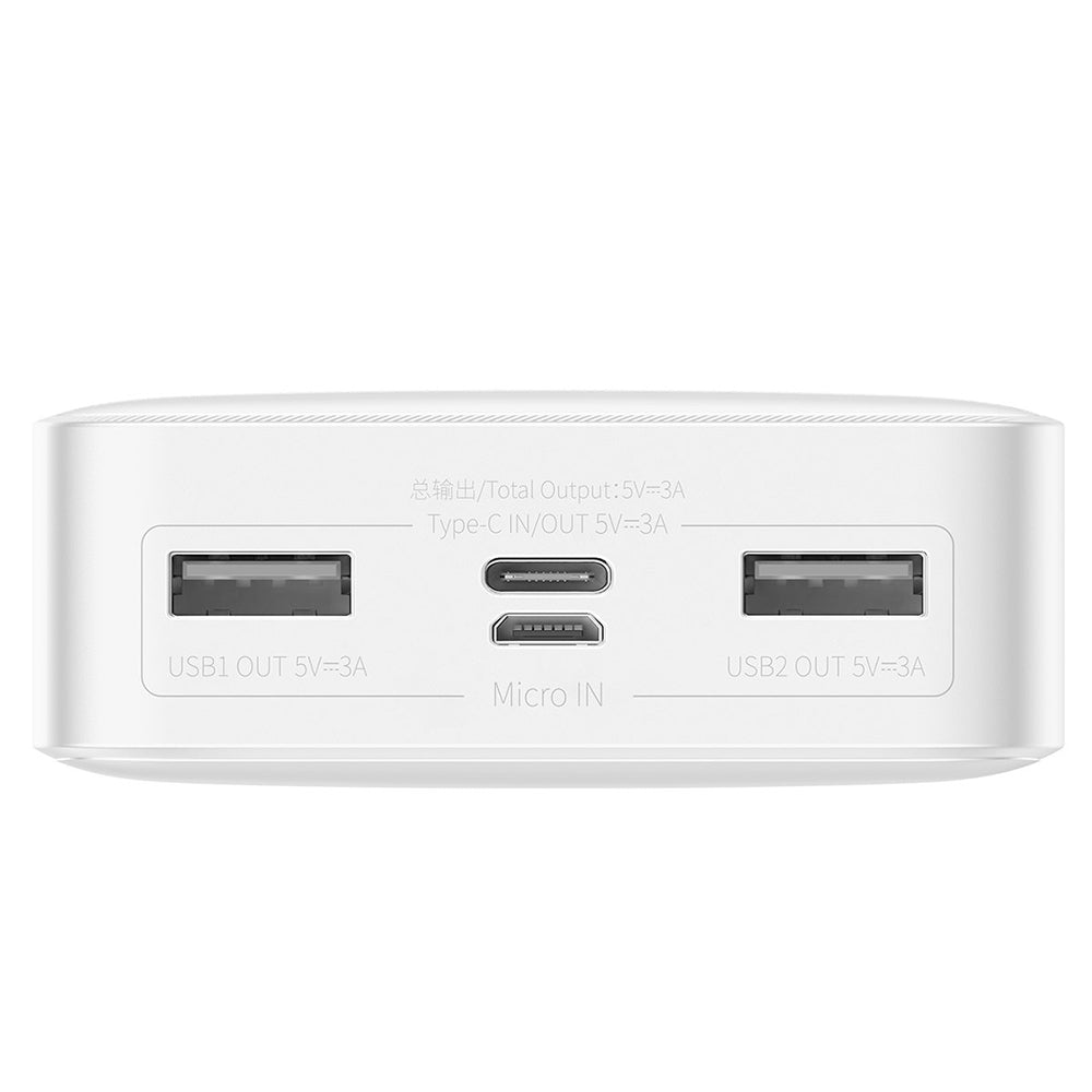 Externe Batterij Baseus Bipow, 20000mAh, 15W, 1 x USB-C - 2 x USB-A, Wit PPBD050102