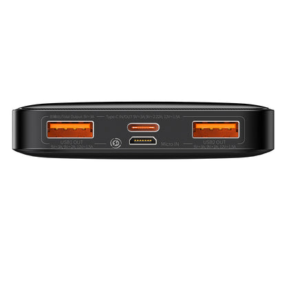 Externe Batterij Baseus Bipow, 10000mAh, 20W, QC + PD, 1 x USB-C - 2 x USB-A, Zwart PPBD050301