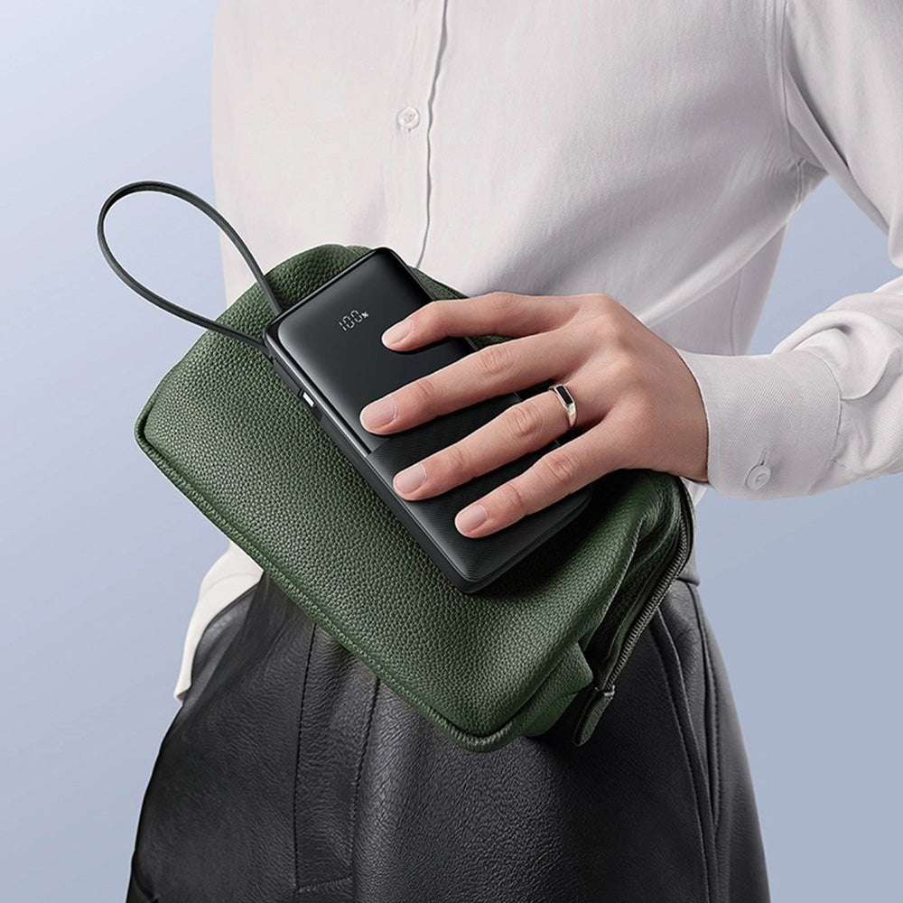 Externe Batterij Baseus Bipow 2, 10000mAh, 20W, QC + PD, 1 x USB-A - 2 x USB-C, Zwart P10077101113-00