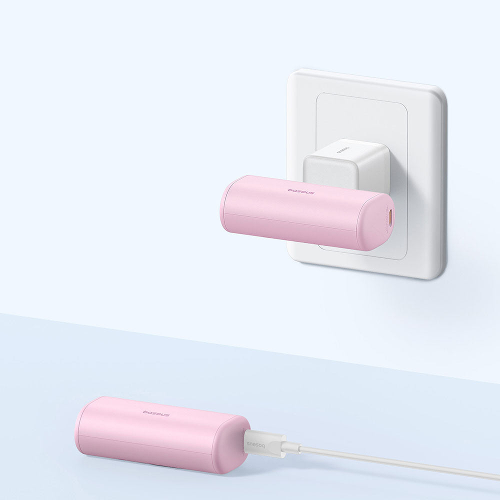 Externe Batterij Baseus Compact, 5000mAh, 20W, PD, 2 x USB-C, Roze P10068306413-00