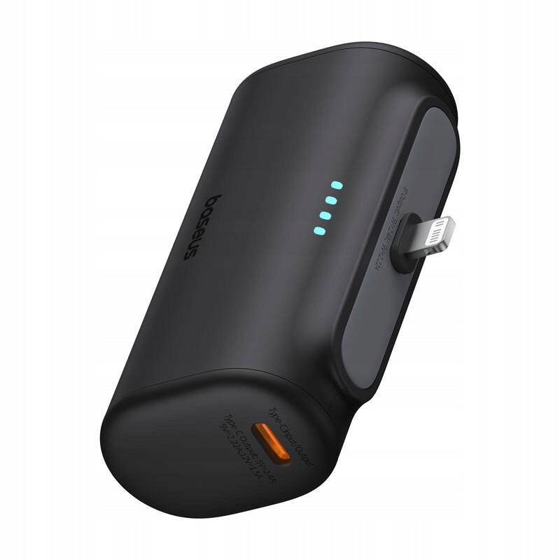 Batterie Externe Baseus Compact, 5000mAh, 20W, PD, 1 x Lightning - 1 x USB-C, Noire P10068307113-00