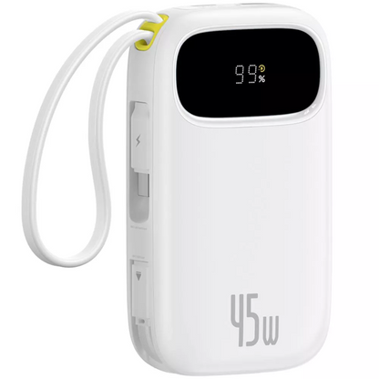 Batterie Externe Baseus EnerFill FC31, 20000mAh, 45W, QC + PD, 1 x Lightning - 1 x USB-A - 2 x USB-C, Blanche P10082105213-00