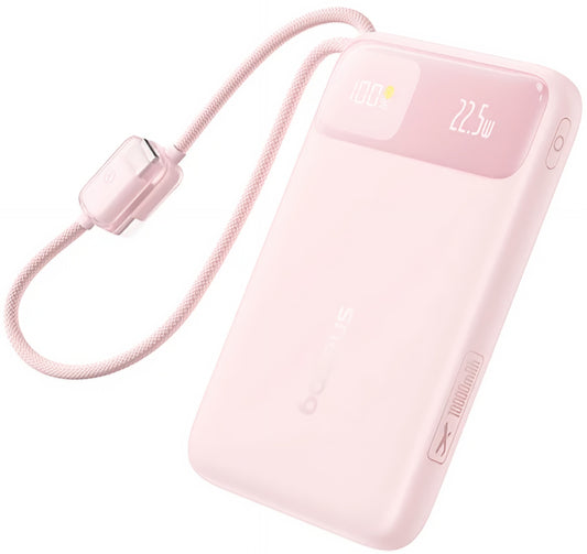 Externe batterij Baseus EnerFill FC11, 10000mAh, 22.5W, QC + PD, 1 x Lightning - 1 x USB-A - 2 x USB-C, Roze E0027R07