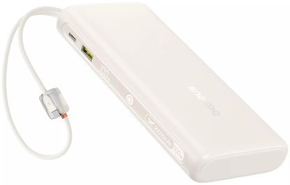 Batterie Externe Baseus EnerFill FC41, 20000mAh, 100W, QC + PD, 1 x USB-A - 3 x USB-C, Blanche E0028N04