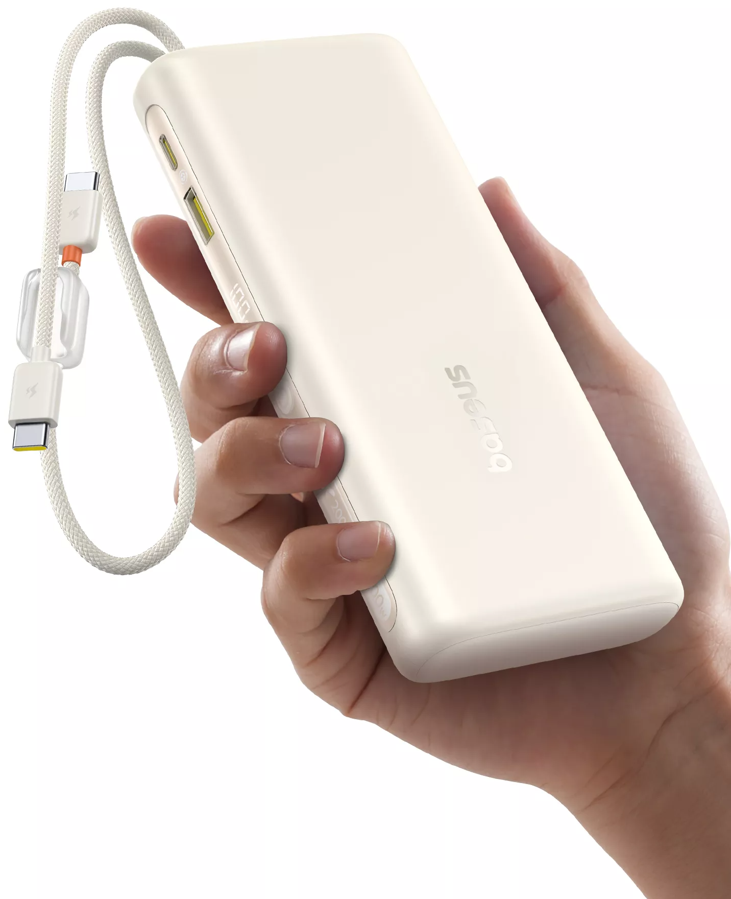 Batterie Externe Baseus EnerFill FC41, 20000mAh, 100W, QC + PD, 1 x USB-A - 3 x USB-C, Blanche E0028N04