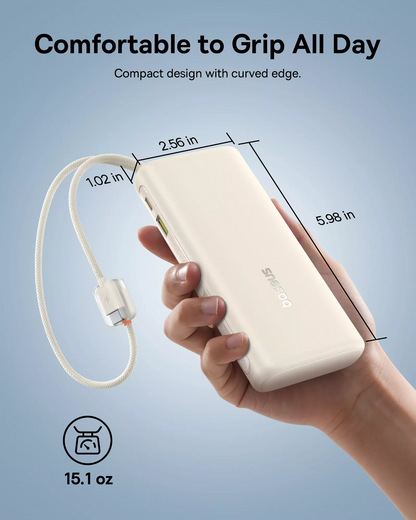 Batterie Externe Baseus EnerFill FC41, 20000mAh, 100W, QC + PD, 1 x USB-A - 3 x USB-C, Blanche E0028N04