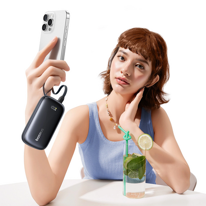 Batterie Externe Baseus EnerFill FC21 QPow 3 Ultra, 10000mAh, 22.5W, QC + PD, 1 x USB-A - 1 x USB-C, Noire