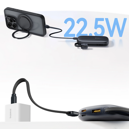 Batterie Externe Baseus EnerFill FC21 QPow 3 Ultra, 10000mAh, 22.5W, QC + PD, 1 x USB-A - 1 x USB-C, Noire