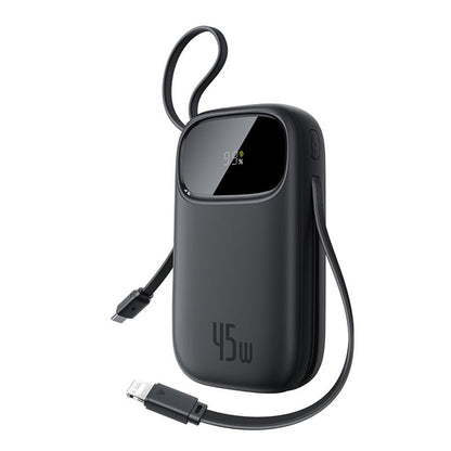 Externe Batterij Baseus EnerFill FC31 Qpow 3, 10000mAh, 45W, QC + PD, 1 x Lightning - 1 x USB-A - 2 x USB-C, Zwart E0028C00