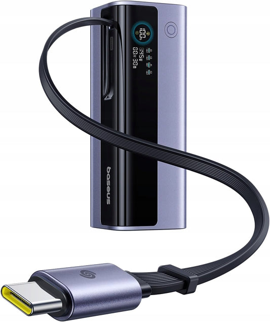 Batterie Externe Baseus EnerGeek GR11, 20000mAh, 145W, QC + PD, 1 x USB-A - 3 x USB-C, Gris