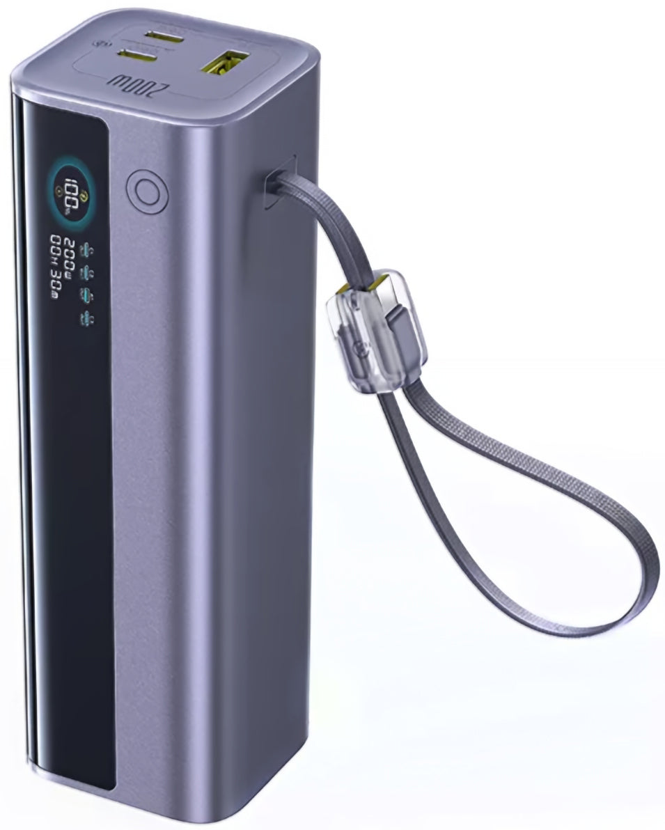 Externe Batterie Baseus EnerGeek GR11, 25000mAh, 200W, QC + PD, 1 x USB-A - 3 x USB-C, Grau E0028Q00