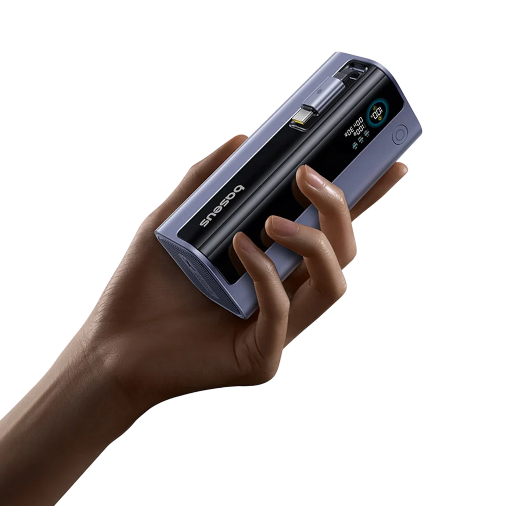 Externer Akku Baseus EnerGeek GR11, 10000mAh, 100W, QC + PD, 1 x USB-A - 2 x USB-C, Grau E0027A01