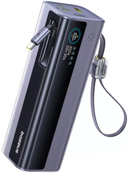 Externe Batterie Baseus EnerGeek GR11, 25000mAh, 200W, QC + PD, 1 x USB-A - 3 x USB-C, Grau E0028Q00