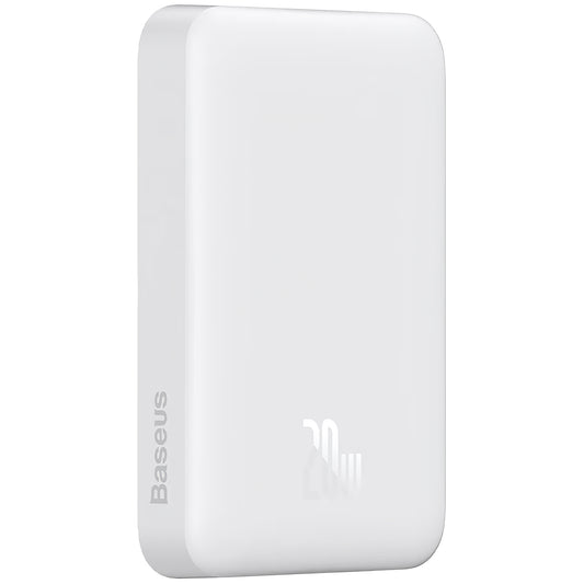 Externer Akku Baseus Magnetic Mini, 10000mAh, 20W, PD + FQI, 1 x USB-C, Weiß P10059001223-00