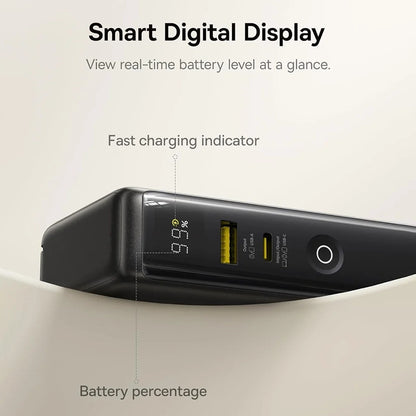 Batterie Externe Baseus Nomos NT11 Omni US, 10000mAh, 67W, QC + PD, 1 x USB-A - 2 x USB-C, Noire P10078807123-00
