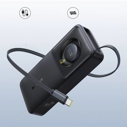 Batterie Externe Baseus OS Free2Pull, 10000mAh, 30W, PD, 2 x USB-C, Noire P10073701123-00