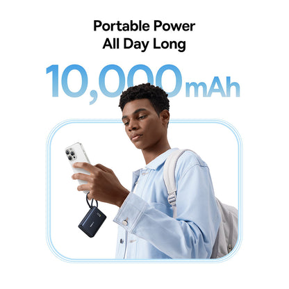 Batterie Externe Baseus PicoGo, 10000mAh, 45W, QC + PD, 1 x USB-A - 2 x USB-C, Noire P10076803123-00