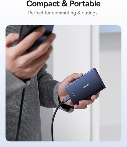Batterie Externe Baseus PicoGo, 10000mAh, 20W, QC + PD, 1 x USB-A - 2 x USB-C, Blanche P10076801213-00