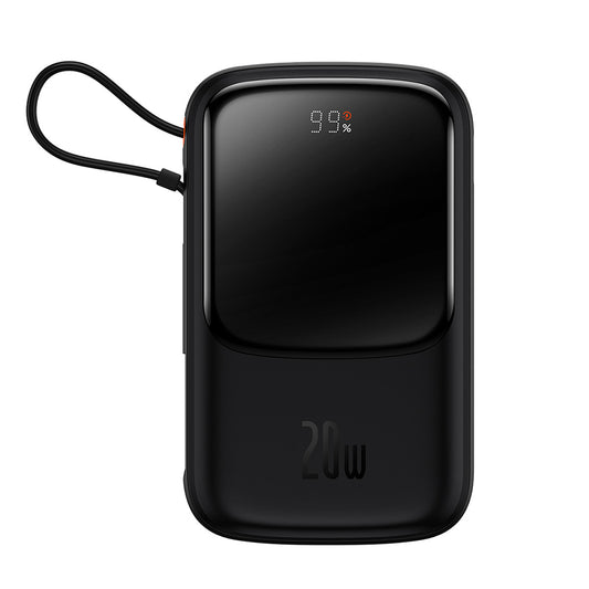 Externe Batterij Baseus Qpow Pro, 20000mAh, 20W, QC + PD, 1 x Lightning - 1 x USB-A - 1 x USB-C, Zwart PPQD040001
