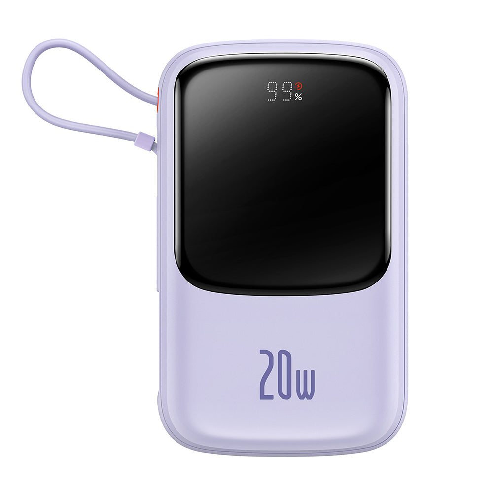 Externe Batterij Baseus Qpow Pro, 20000mAh, 20W, QC + PD, 1 x Lightning - 1 x USB-A - 1 x USB-C, Paars PPQD030005