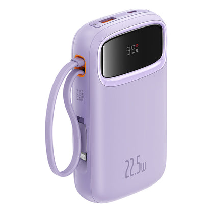 Batterie Externe Baseus Qpow Pro+, 10000mAh, 22.5W, QC + PD, 1 x Lightning - 1 x USB-A - 2 x USB-C, Mauve P10055003513-00