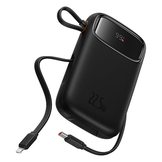 Externer Akku Baseus Qpow Pro+, 20000mAh, 22.5W, QC + PD, 1 x Lightning - 1 x USB-A - 2 x USB-C, Schwarz P10055002113-00