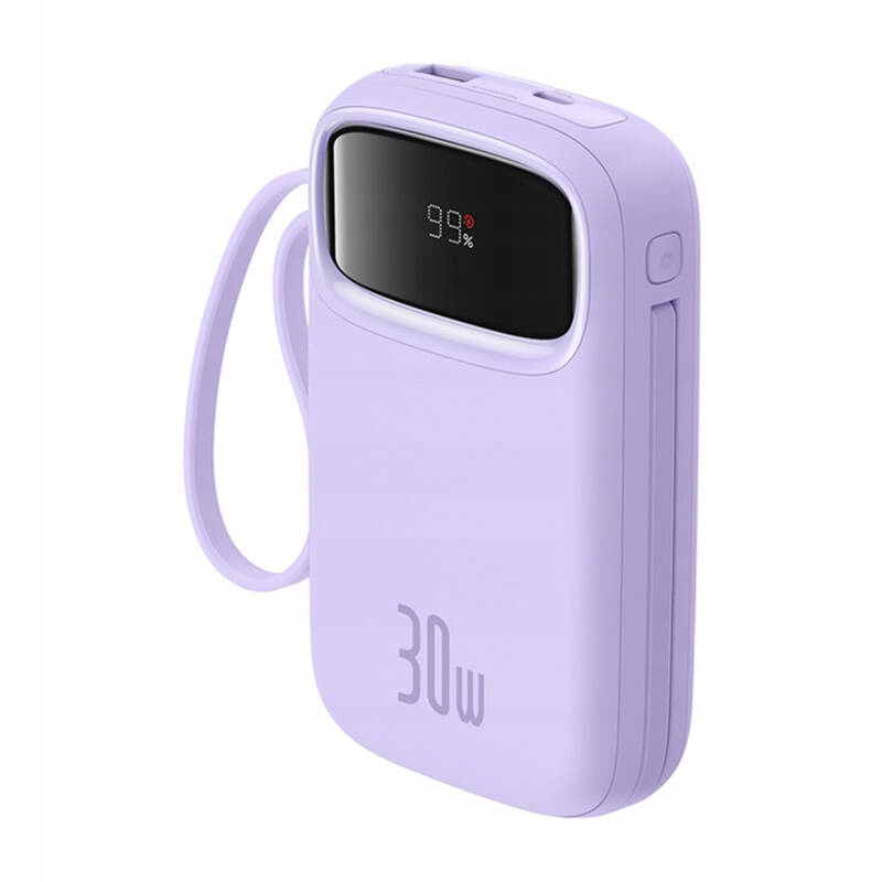 Externe Batterij Baseus Qpow2, 10000mAh, 30W, QC + PD, 1 x USB-A - 3 x USB-C, Paars P10055008513-00
