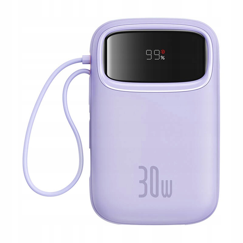 Externe Batterij Baseus Qpow2, 10000mAh, 30W, QC + PD, 1 x USB-A - 3 x USB-C, Paars P10055008513-00