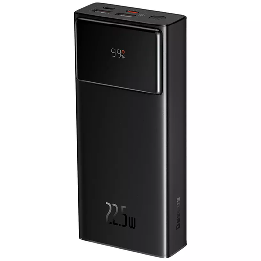Externer Akku Baseus Star Lord, 30000mAh, 22.5W, QC + PD, 1 x USB-C - 2 x USB-A, Schwarz PPXJ080101