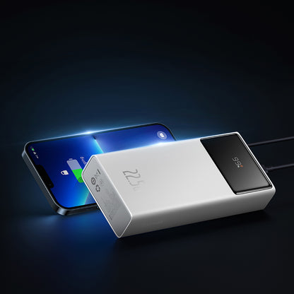 Batterie Externe Baseus Star Lord, 20000mAh, 22.5W, QC + PD, 1 x USB-C - 2 x USB-A, Blanche PPXJ080002