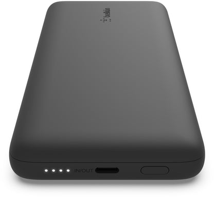 Externe batterij Belkin BoostCharge Plus, 10000mAh, 23W, QC + PD, 1 x Lightning - 2 x USB-C, Zwart BPB006btBLK