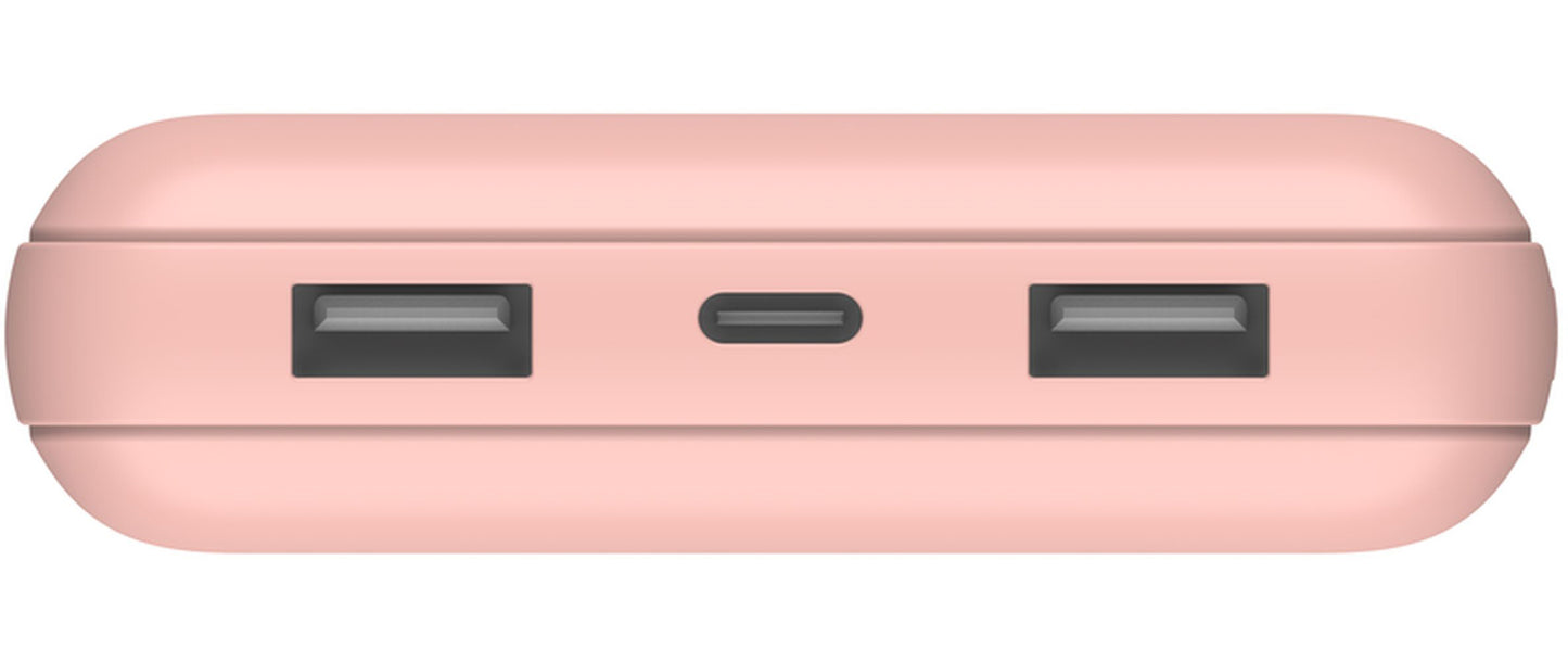Externe batterij Belkin BoostCharge, 20000mAh, 15W, 1 x USB-C - 2 x USB-A, Roze Goud BPB012btRG