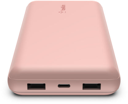 Externe batterij Belkin BoostCharge, 20000mAh, 15W, 1 x USB-C - 2 x USB-A, Roze Goud BPB012btRG