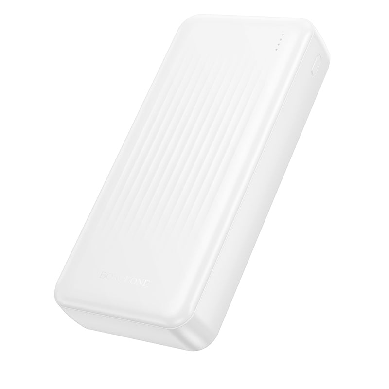 Externer Akku Borofone BJ80A Clever, 20000mAh, 22.5W, QC + PD, 1 x USB-C - 2 x USB-A, Weiß