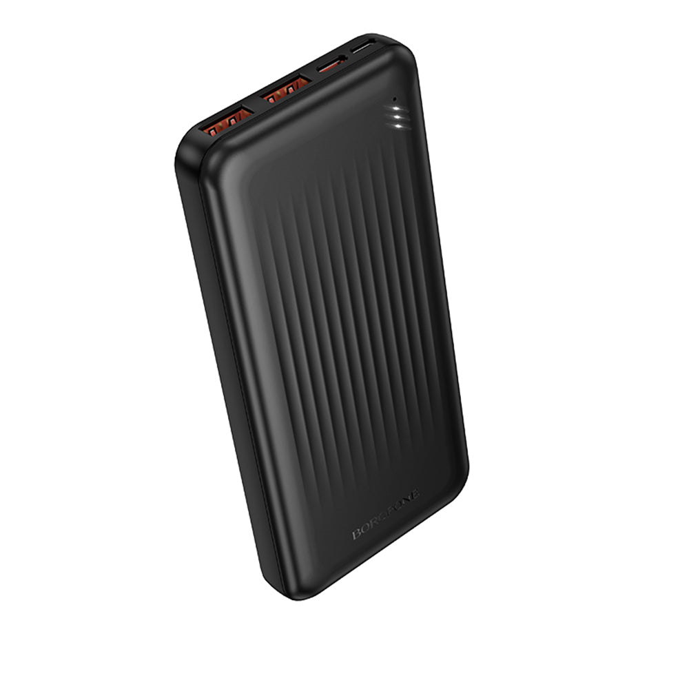 Externer Akku Borofone BJ80A Clever, 10000mAh, 22.5W, QC + PD, 1 x USB-C - 2 x USB-A, Schwarz