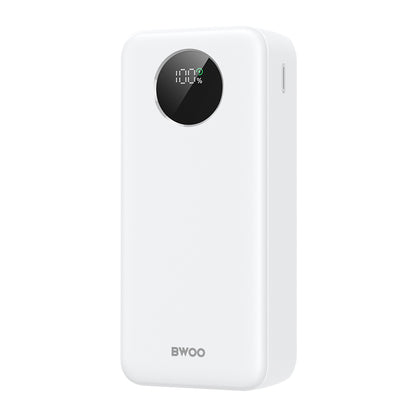 Externe Batterij BWOO BO-P64, 30000mAh, 22.5W, QC + PD, 1 x USB-C - 2 x USB-A, Wit