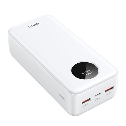 Externe Batterij BWOO BO-P64, 30000mAh, 22.5W, QC + PD, 1 x USB-C - 2 x USB-A, Wit