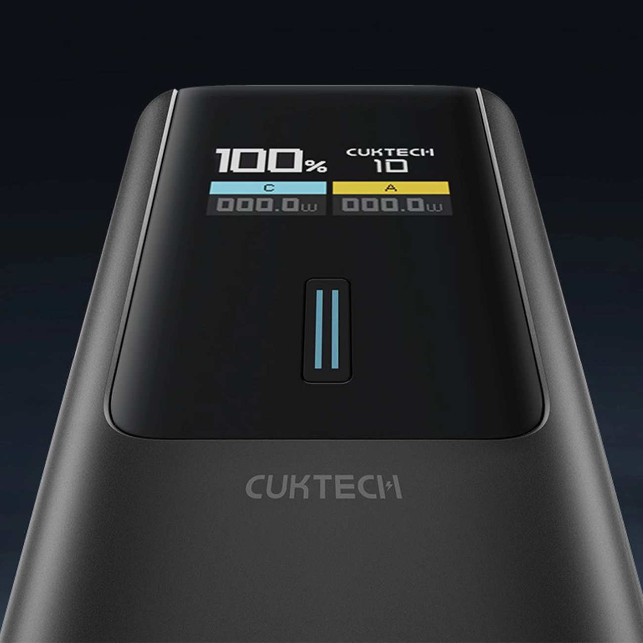 Externe Batterij Cuktech, 10000mAh, 150W, QC + PD, 1 x USB-A - 1 x USB-C, Zwart CKPB100PGLBL