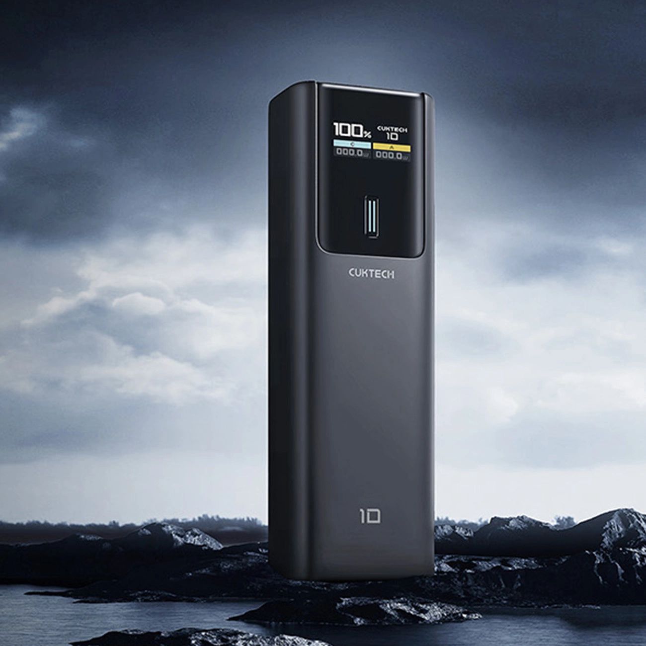 Externe Batterij Cuktech, 10000mAh, 150W, QC + PD, 1 x USB-A - 1 x USB-C, Zwart CKPB100PGLBL