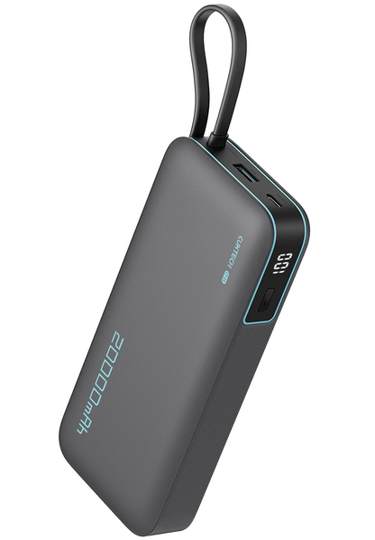 Externe Batterij Cuktech, 20000mAh, 55W, QC + PD, 1 x USB-A - 2 x USB-C, Grijs CUKP200NGLDG
