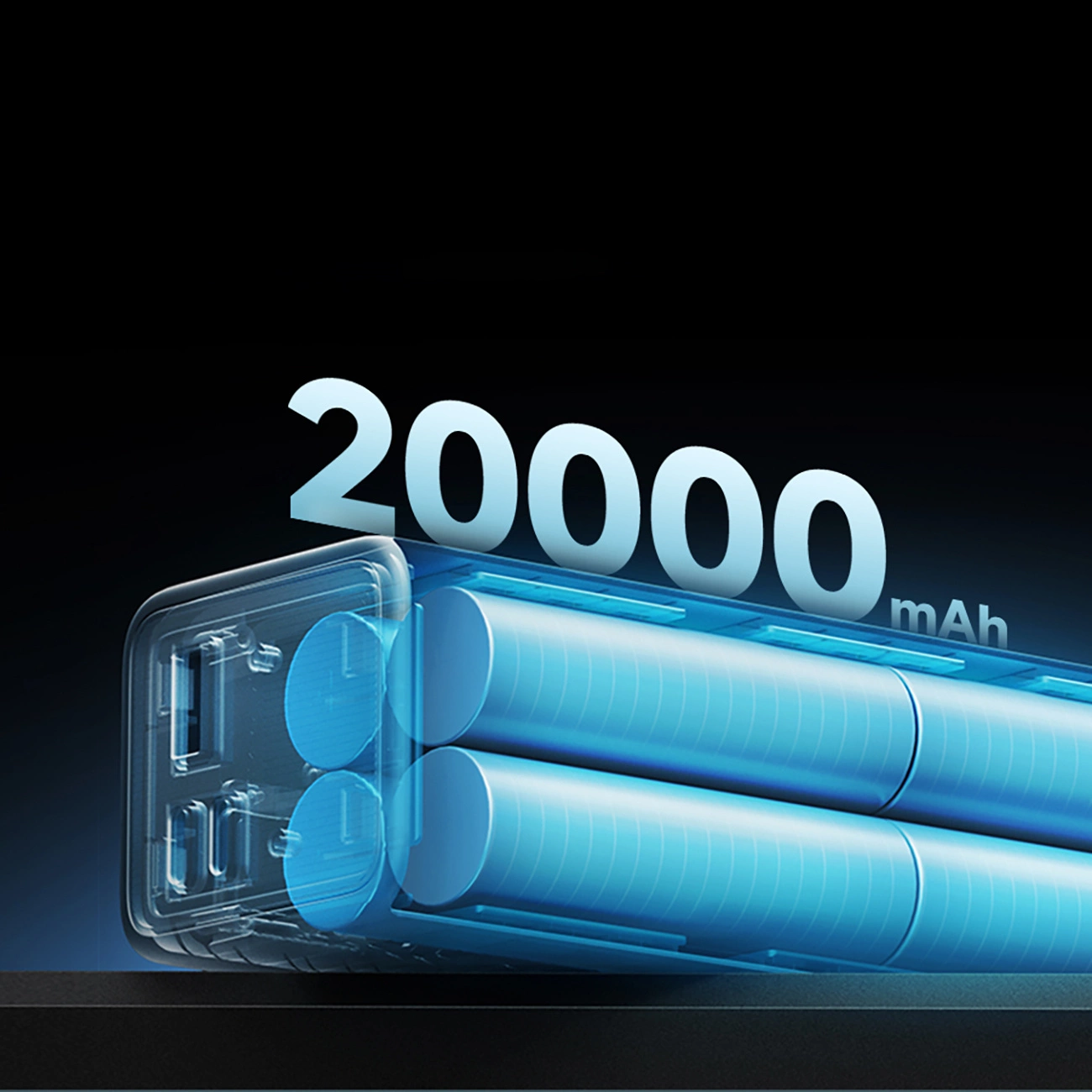 Externe Batterij Cuktech, 20000mAh, 100W, QC + PD, 1 x USB-A - 2 x USB-C, Grijs CUKP200XGLGR