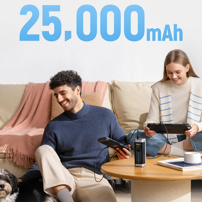 Externe Batterij Cuktech, 25000mAh, 210W, QC + PD, 1 x USB-A - 2 x USB-C, Zwart CUK00P23GLBK