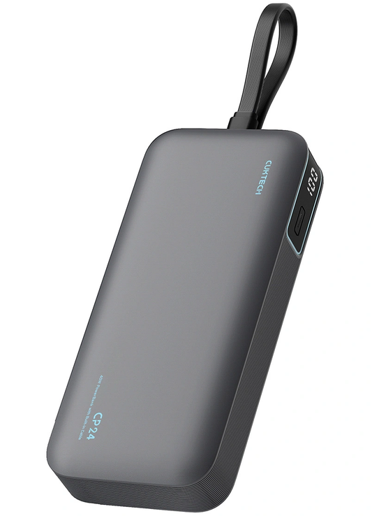 Externe batterij Cuktech LPB200N, 20000mAh, 40W, QC + PD, 1 x USB-A - 2 x USB-C, Zwart