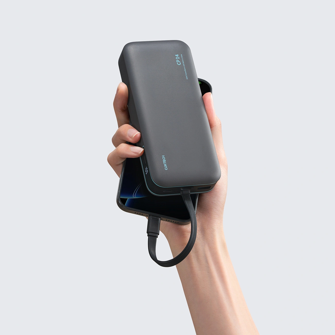Batterie Externe Cuktech LPB200N, 20000mAh, 40W, QC + PD, 1 x USB-A - 2 x USB-C, Noire