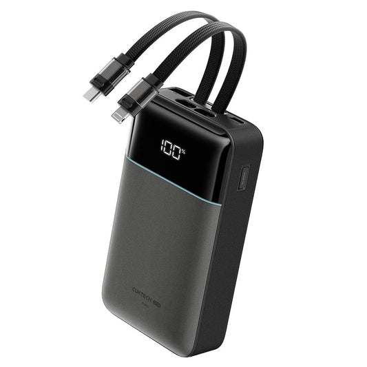 Externe batterij Cuktech LPB200NL, 20000mAh, 40W, QC + PD, 1 x Lightning - 1 x USB-A - 2 x USB-C, Grijs CKB200NLGLGY