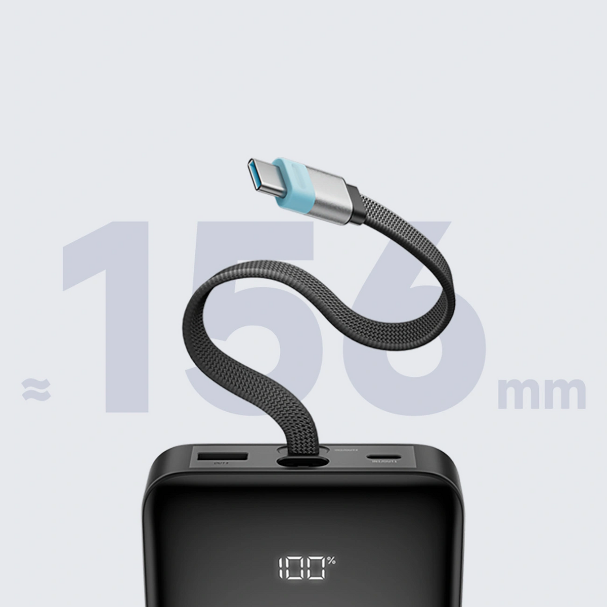 Externe batterij Cuktech LPB252N, 25000mAh, 120W, QC + PD, 1 x USB-A - 2 x USB-C, Grijs