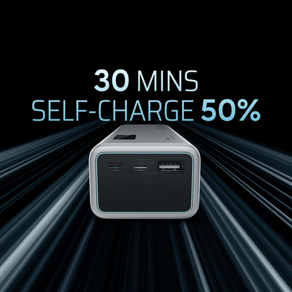 Externe Batterij Cuktech P+ No.15, 20000mAh, 150W, QC + PD, 1 x USB-A - 2 x USB-C, Grijs CUKPB200GLBK